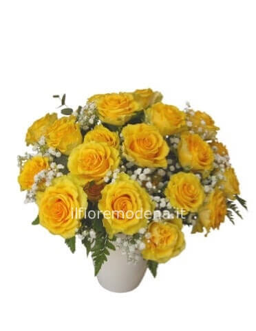 Bouquet di rose gialle.